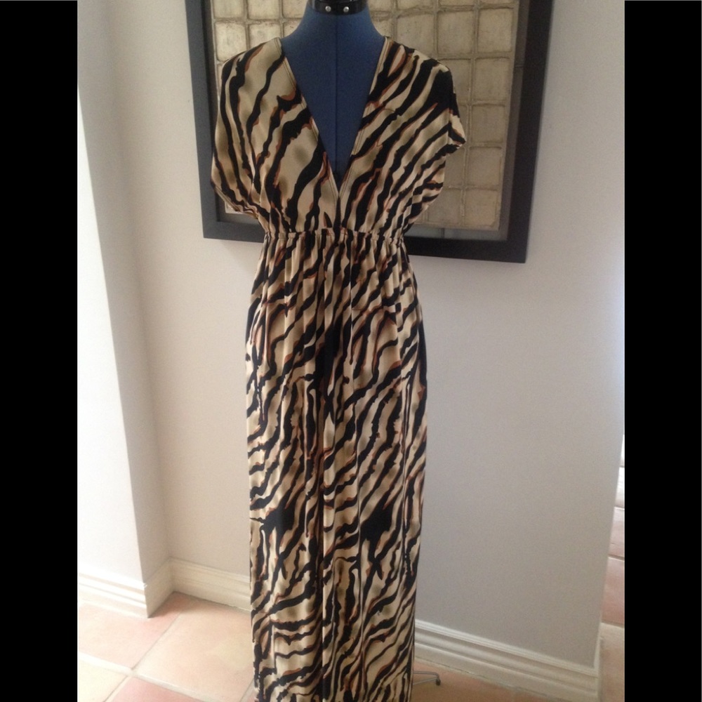 Rhapsody Exotic Print Maxi Dress